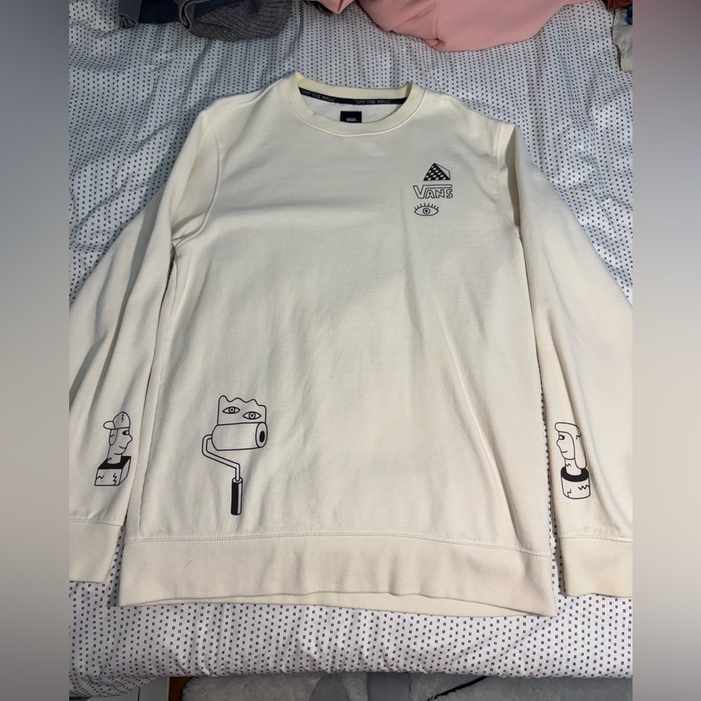Vans Off-White Graphic Crewneck Sweater